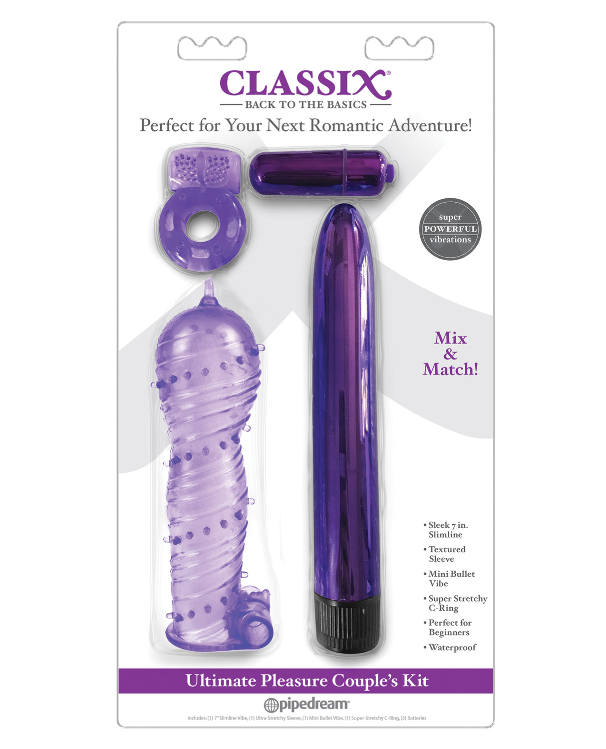 Classix Ultimate Pleasure Couples Kit - Purple by Classix