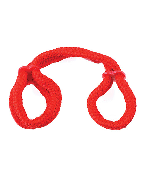 Fetish Fantasy Series Silk Rope Love Cuffs - Red by Fetish Fantasy Series