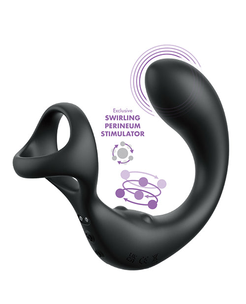 Anal Fantasy Elite Ass-Gasm Taint-Alizer P-Spot Vibrator — Black