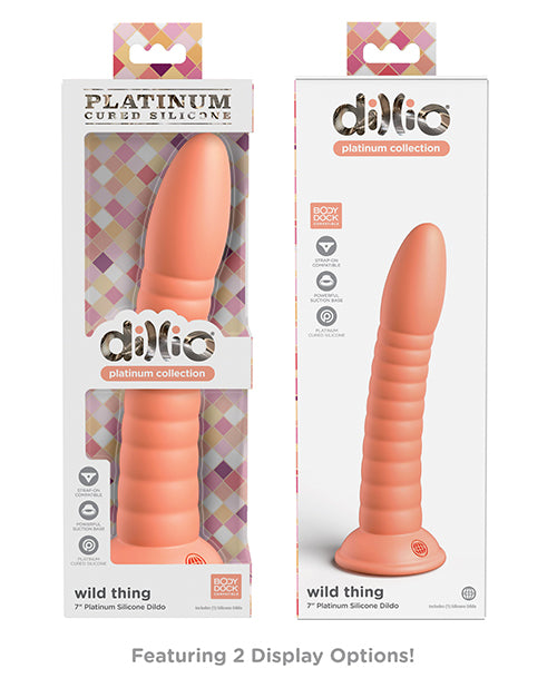 Dillio Platinum 7" Wild Thing Silicone Dildo - Peach by Dillio