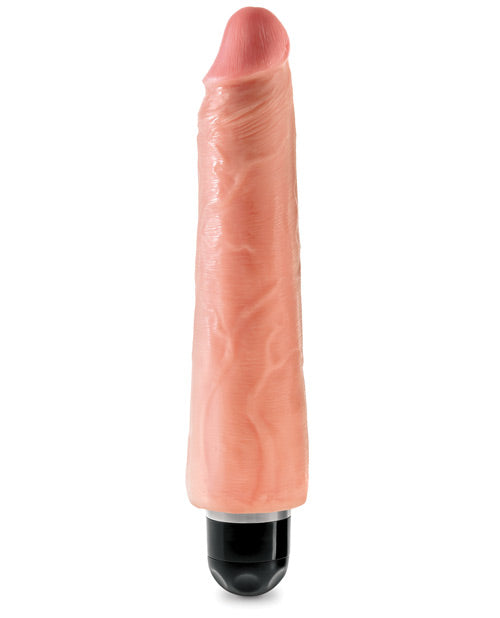 King Cock 9" Vibrating Stiffy Vibrator — Flesh