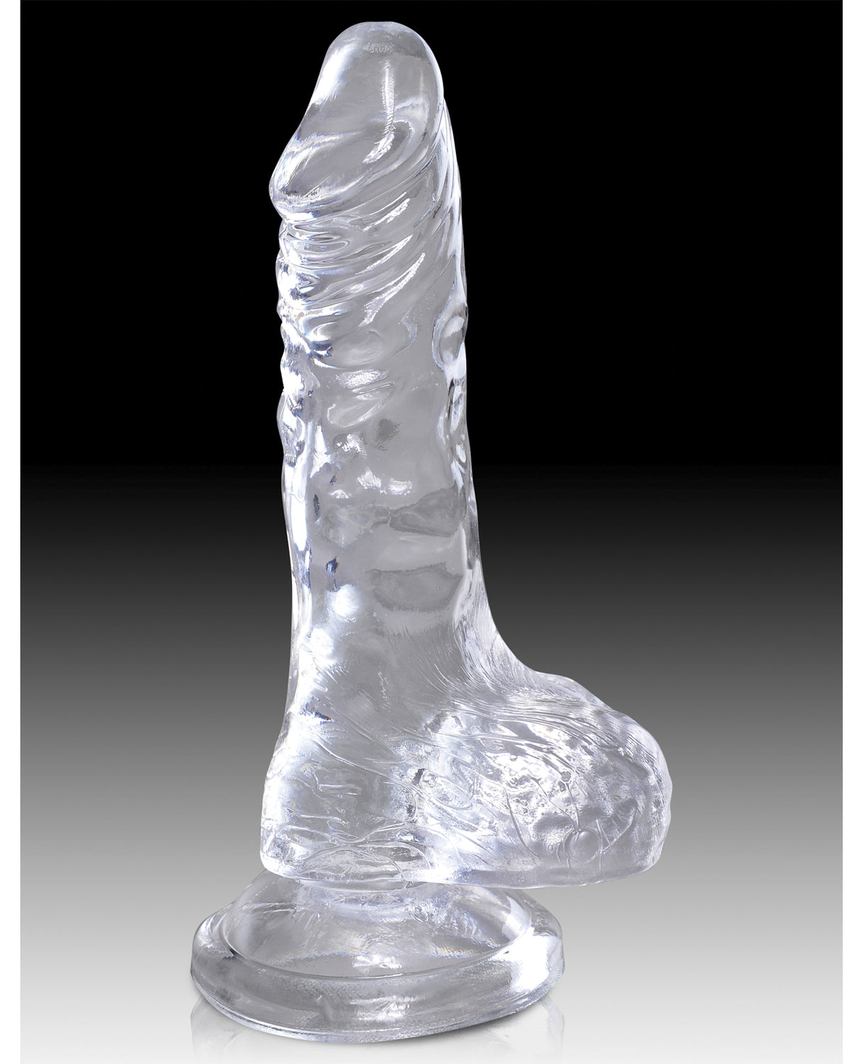 King Cock Clear 4" Cock w/Balls by King Cock