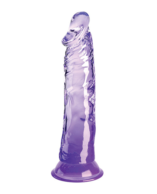 King Cock Clear 8" Translucent Dildo — Purple