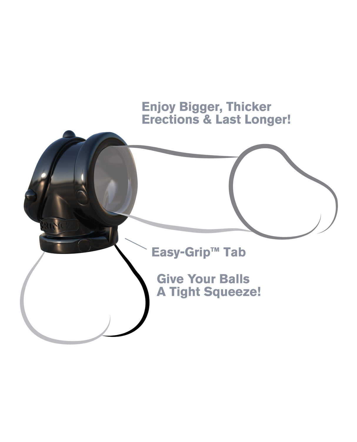 Fantasy C-Ringz Rock Hard Cock Pipe - Black by Fantasy C-Ringz