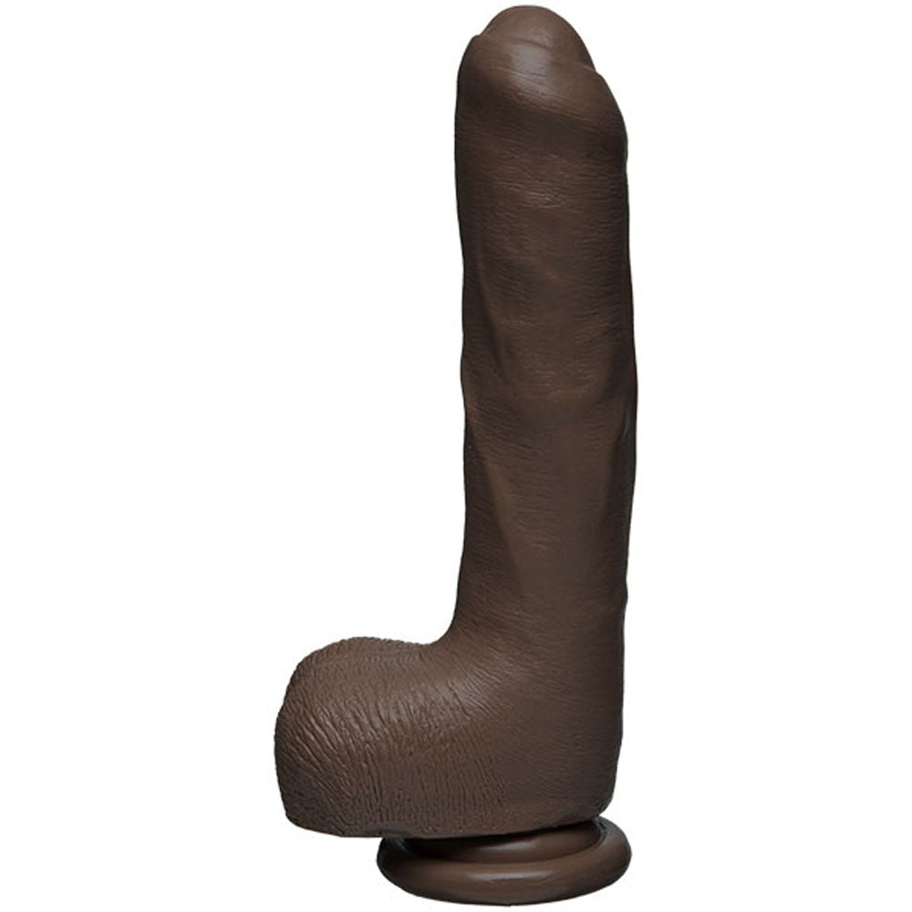 The D - Uncut D - 9 Inch With Balls - Firmskyn - Chocolate by Doc Johnson