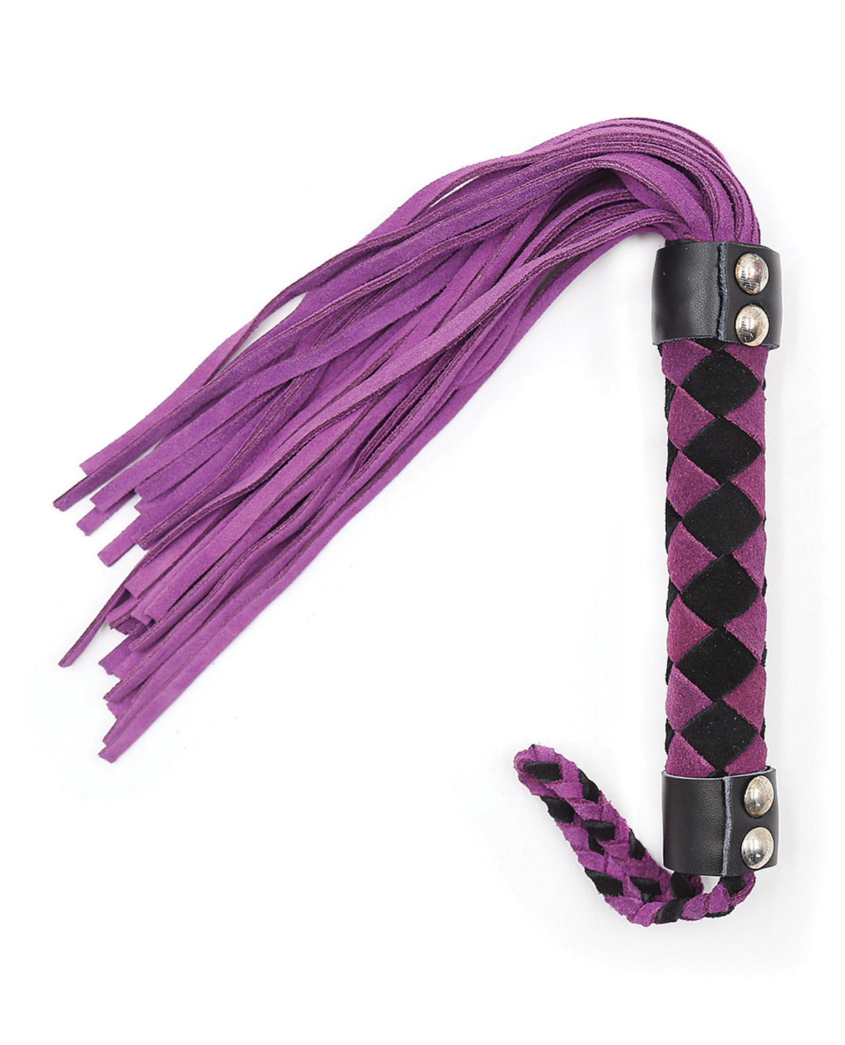 Plesur 15" Leather Flogger - Purple by Plesur