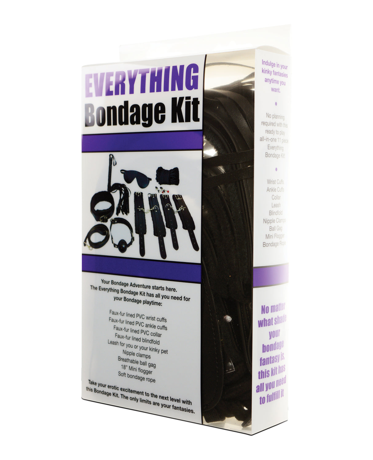 Plesur Everything Bondage 12 Piece Kit - Black by Plesur
