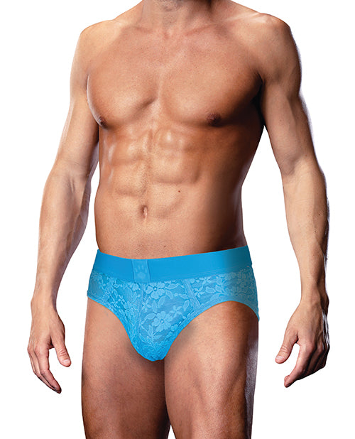 Prowler Lace Open Back Brief - Blue SM by Prowler