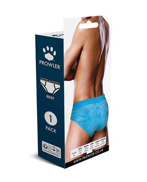 Prowler Lace Open Back Brief - Blue XL by Prowler