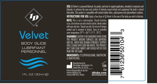 I.D. Lubricants I.D. Velvet Body Glide Lubricant — 1 oz - ID-VEL-31
