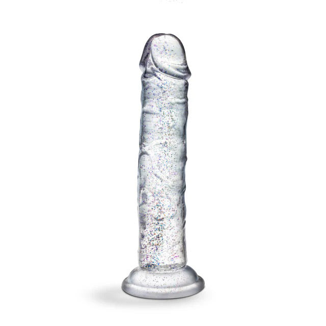 Blush Glamor Sparkling Clear Dildo, 7in (6.5in Insertable) - BL-16509