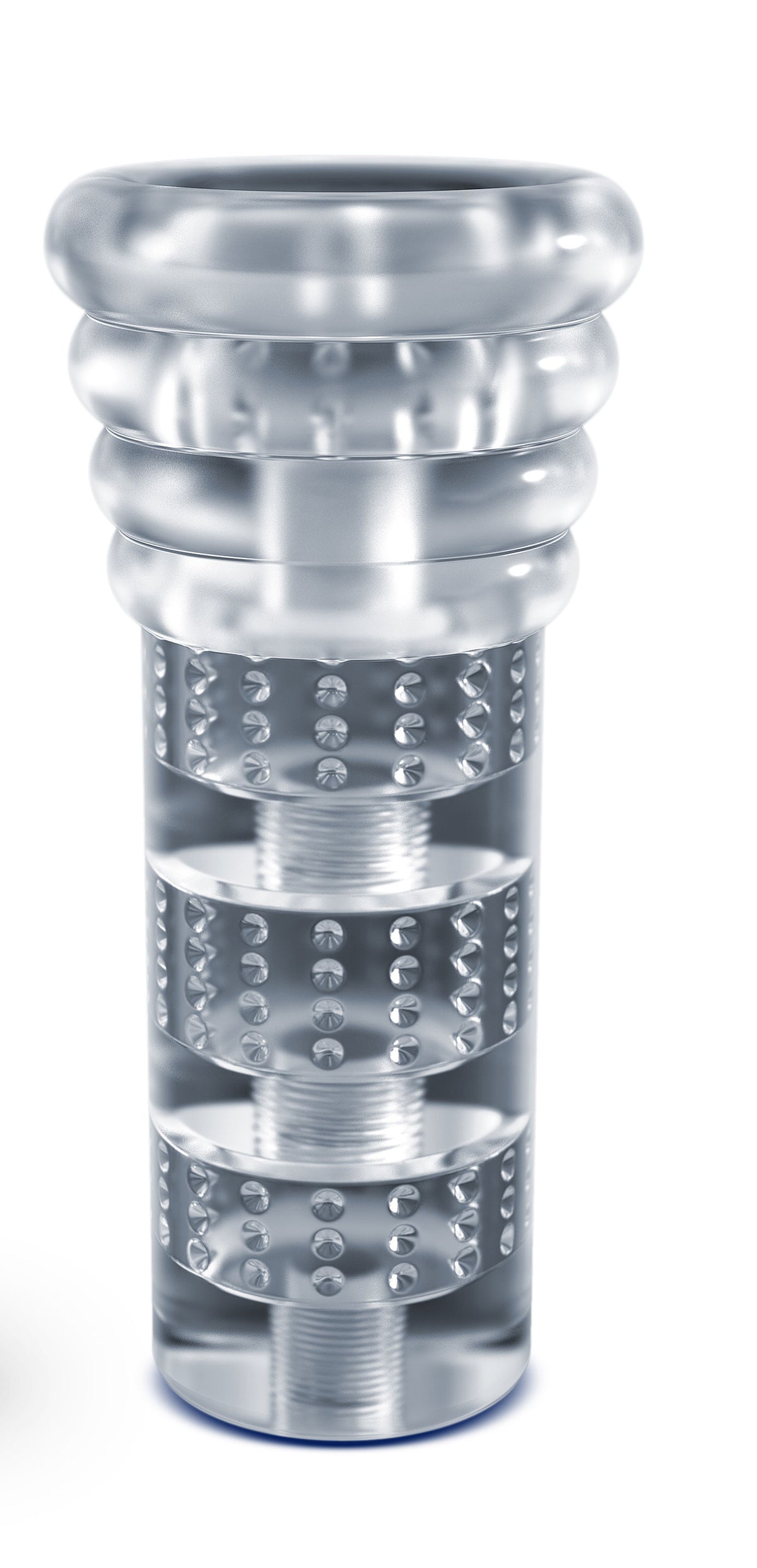 Blush Rize Luz Glow-in-the-Dark Self-Lubricating Stroker — Clear, 6" - BL-06519
