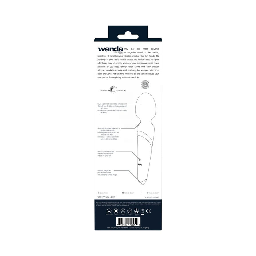 Wanda Rechargeable Wand - Just Black by VeDO