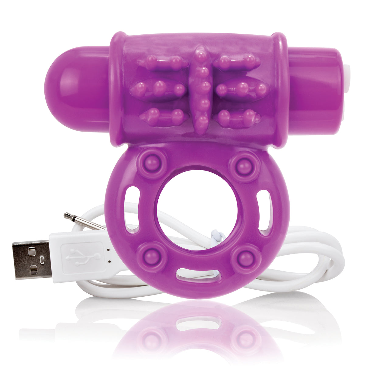 Screaming O Charged OWow Rechargeable Vibe Ring — Purple - AOW-PU-101E