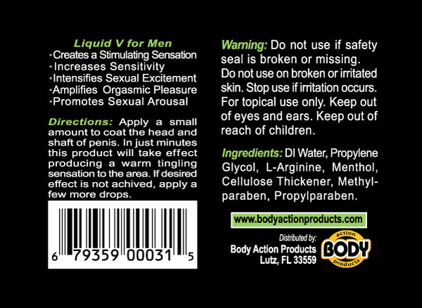 Liquid v for Men 0.5 Oz by Body Action