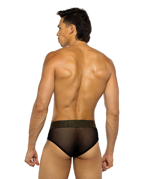 Sacred Heart Briefs w/Studded Elastic Waist Band - Black LG by Roma Confidential