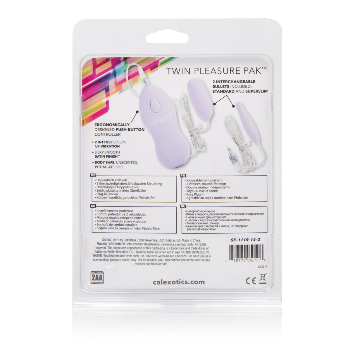CalExotics Twin Pleasure Pak — Dual Bullets (Purple) - SE1119142