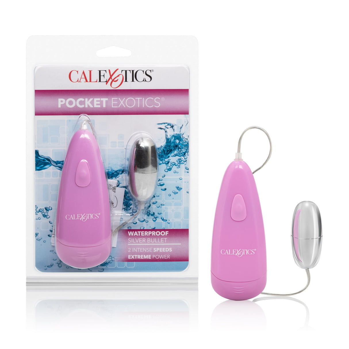 CalExotics Pocket Exotics Waterproof Silver Bullet Vibrator — Pink - SE1140102