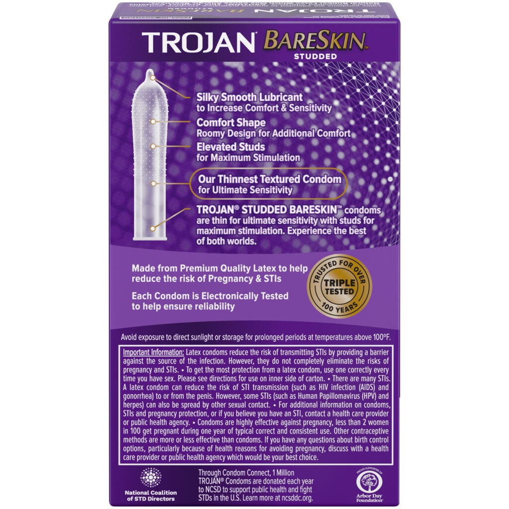 Trojan Studded Bareskin - 10 Pack by Paradise Marketing
