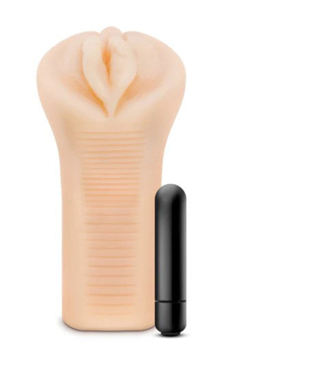 Blush Enlust Emma Male Masturbator with Bullet Vibrator, Beige - BL-72523