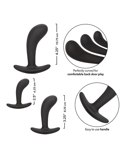 Silicone Anal Training Prostate Kit - Black by CalExotics Anal Toys