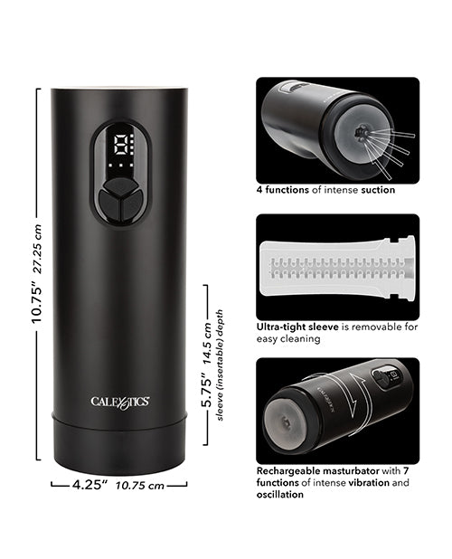 Bionic Vibro Stroker with Oscillation & Suction — Black