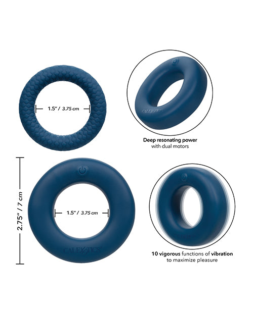 Link Up Optimum Vibrating Penis Ring - Blue