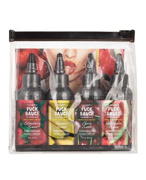 Fuck Sauce Flavored Water Based Personal Lubricant Variety 4 Pack - 2 oz Each by Fuck Sauce