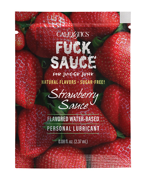 Fuck Sauce Flavored Water Based Personal Lubricant Sachet - .08 oz Strawberry by Fuck Sauce
