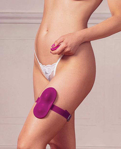 Dual Rider Remote Control Grinder with Adjustable Thigh Strap, Magenta