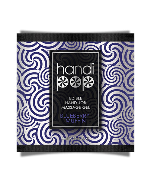 Handipop Hand Job Massage Gel Single Use Packet - 6 ml Blueberry Muffin by Handipop