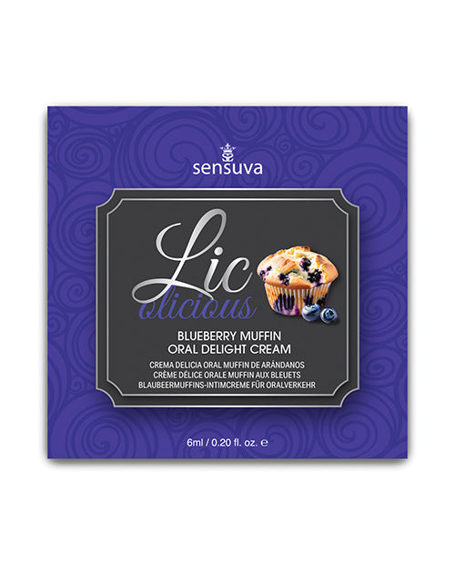 Lic O Licious Oral Delight Cream - 6 ml Packet Blueberry Muffin by Lic O Licious