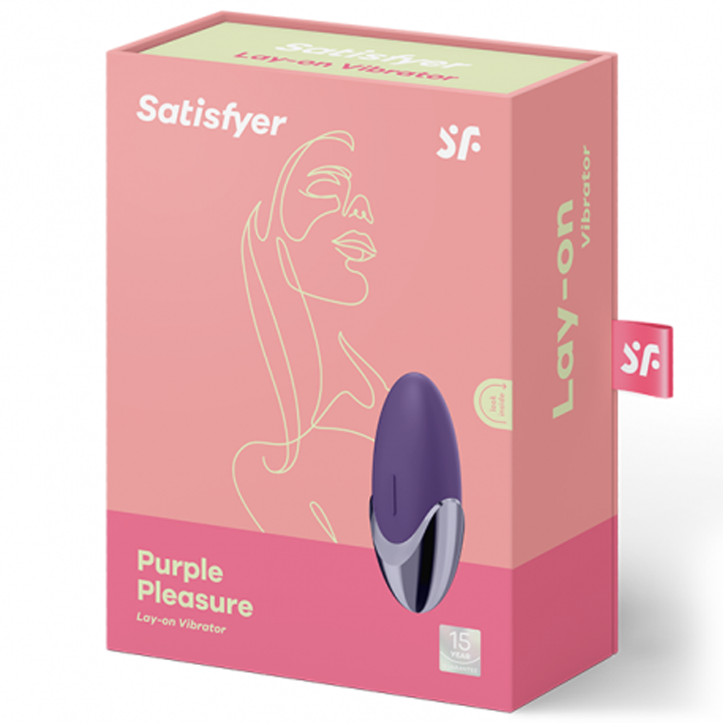 Satisfyer Purple Pleasure Clitoral Lay-On Vibrator — Purple - SAT-PURPLSR