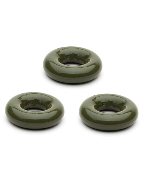 Sport Fucker Chubby Cockring Pack of 3 - Army Green by Sport Fucker