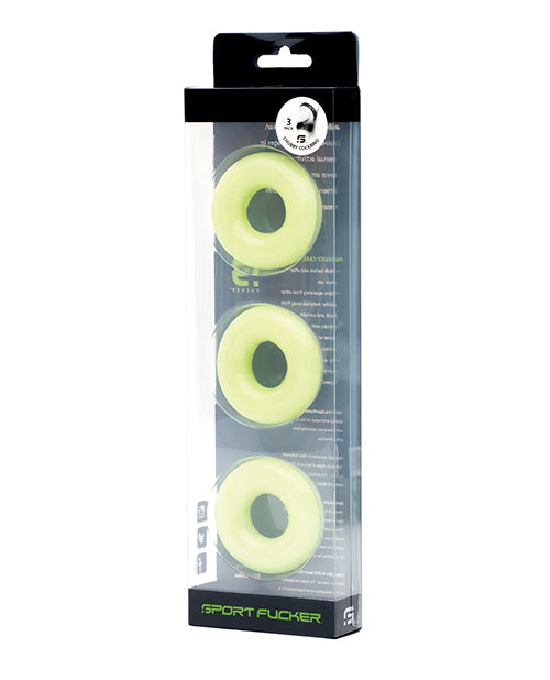 Sport Fucker Chubby Cockring Pack of 3 - Glow by Sport Fucker