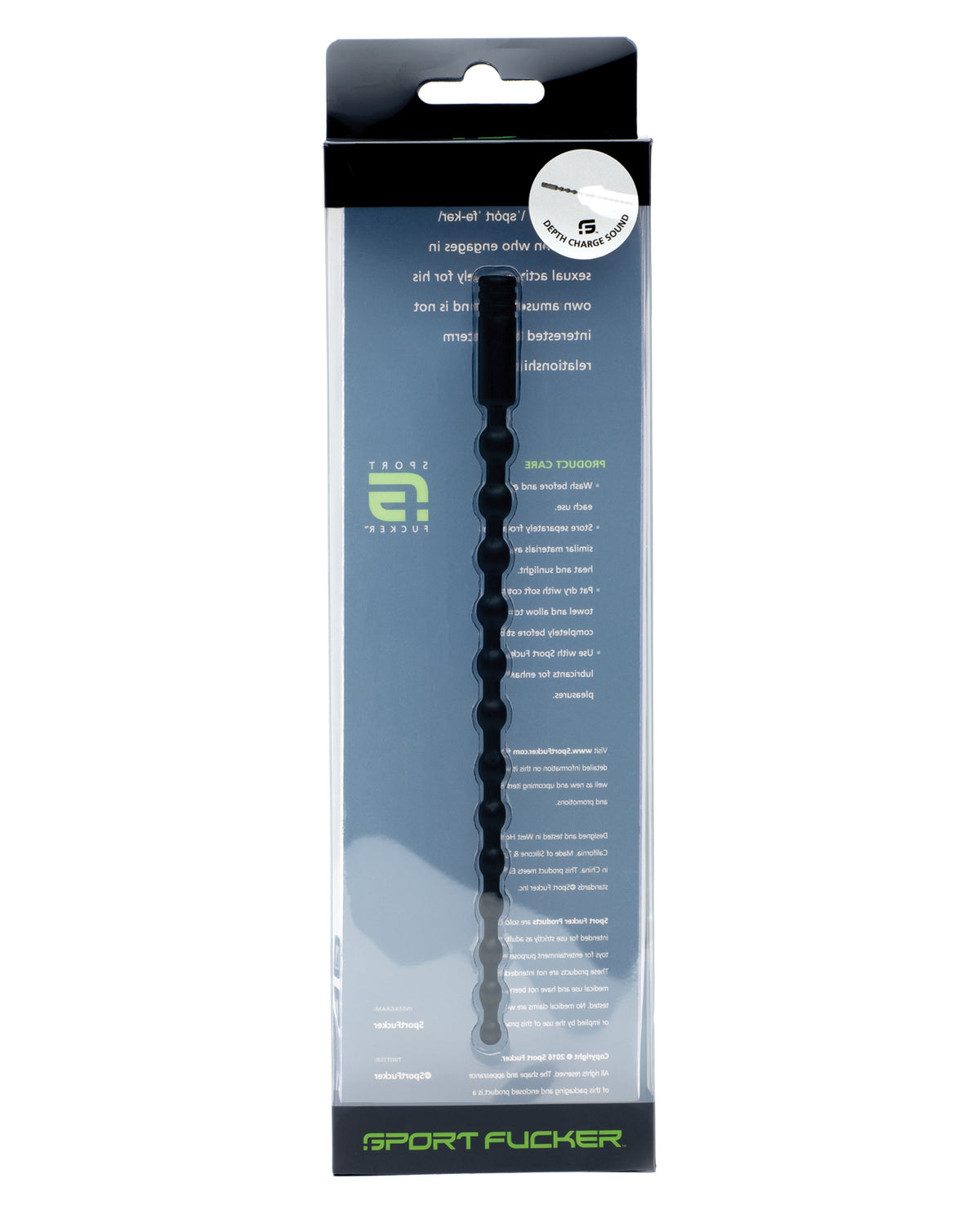 Sport Fucker Depth Charge Urethral Sound — Black