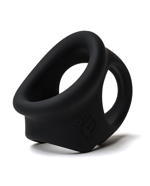 Sport Fucker Cock Chute — 1.5 inch Silicone Cock Ring, Black