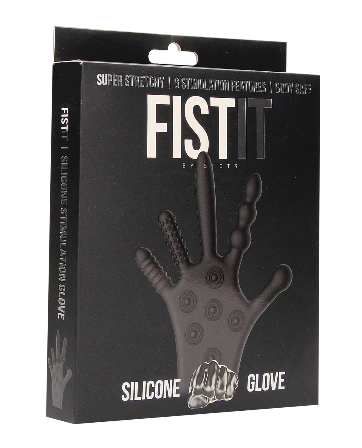 Shots Fistit Silicone Stimulation Glove - Black by Fist It