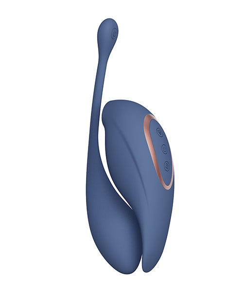 Shots Twitch 2 Vibrator w/Remote Control Vibrating Egg - Blue Grey by Twitch