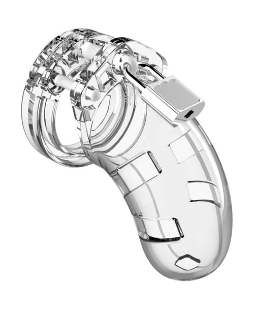 Shots Man Cage Chastity 3.5" Cock Cage Model 1 - Clear by Man Cage