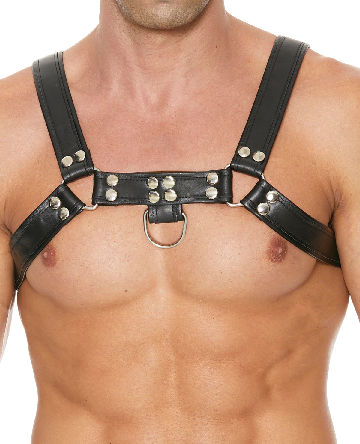 Ouch Uomo Bulldog Chest Harness — S/M, Black