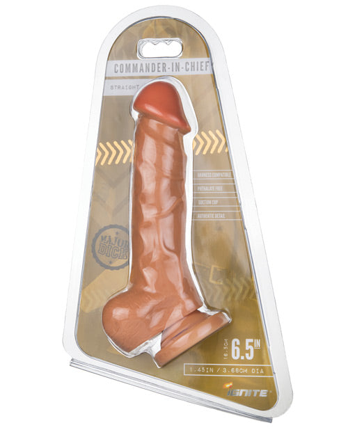Major Dick Straight w/Balls & Suction Cup Commander in Chief - Vanilla by Major Dick
