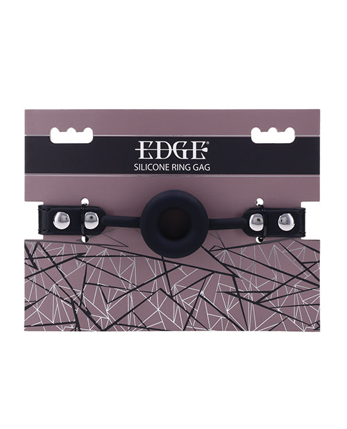 Edge Silicone Ring Gag - Black by Edge
