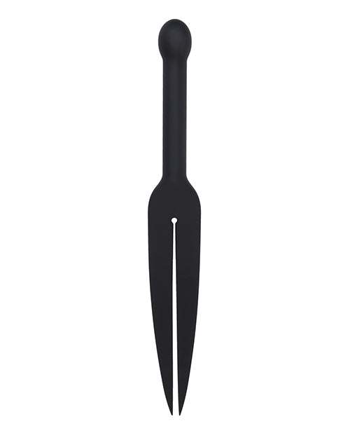 Edge Silicone Tawse — Dual-Tail Impact Strap, Black