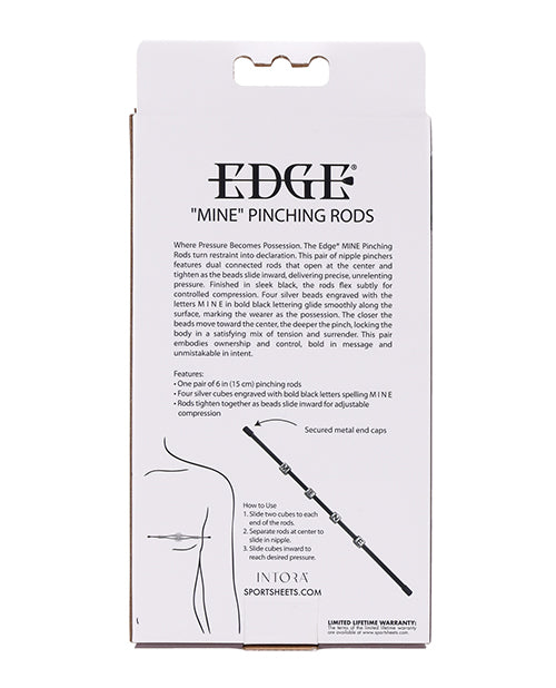 Edge MINE Pinching Rods — Black Nipple Pinchers, Pair