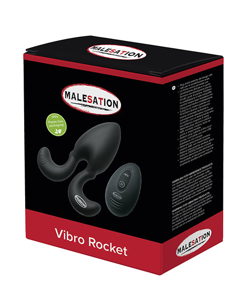 Malesation Vibro Rocket Anal Plug - Black by Malesation