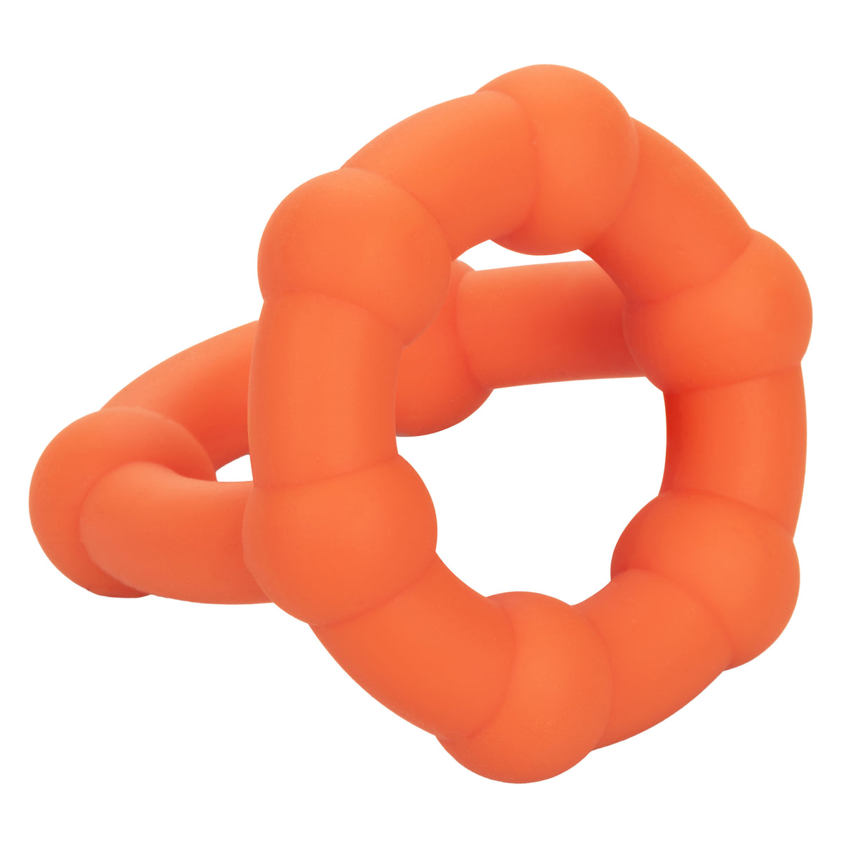 CalExotics Alpha Liquid Silicone All Star Cock Ring, Orange - SE1492402