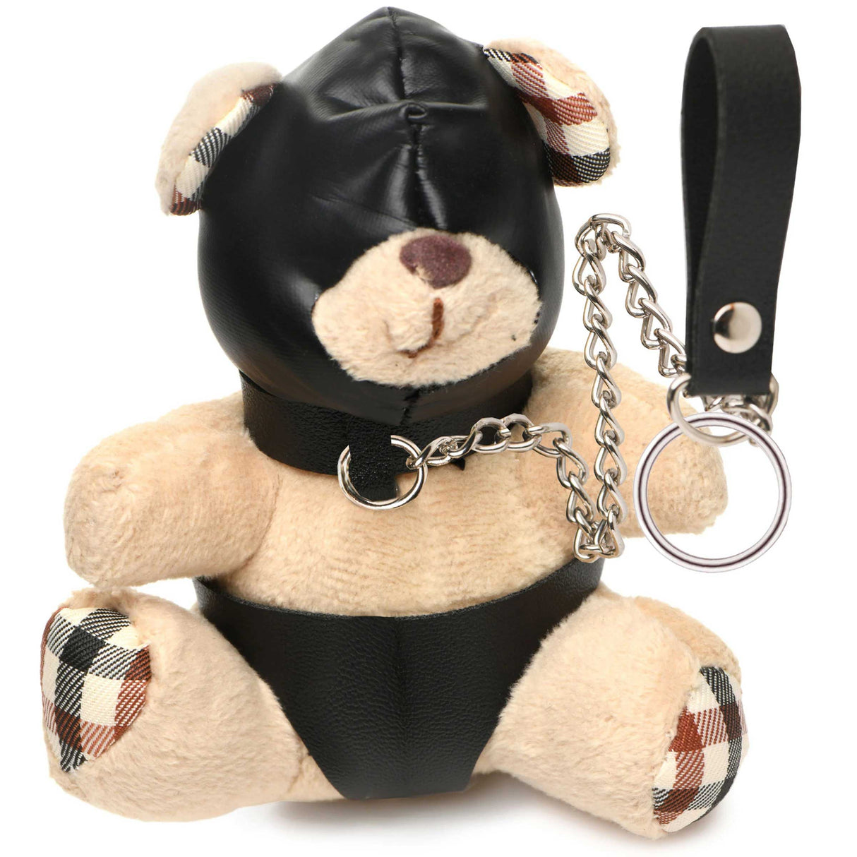 XR Brands Hooded Teddy Bear Keychain, Light Peach — 4.2 in - MS-AH119
