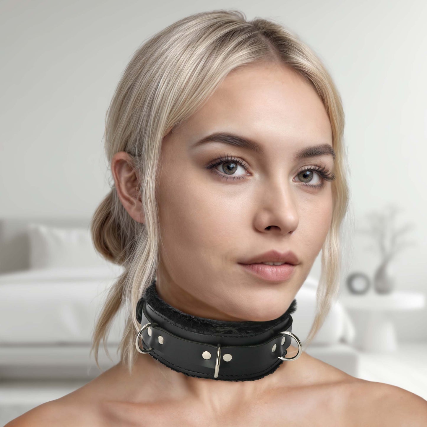 Strict Leather Premium Fur Lined Locking Collar- XL
