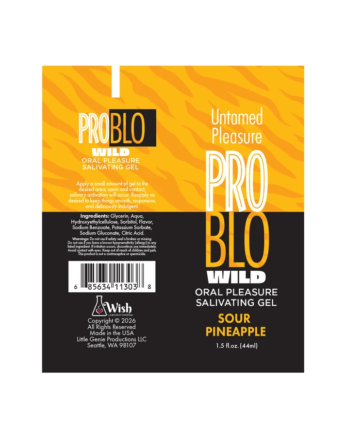 Little Genie Problo Wild Salivating Oral Gel — Sour Pineapple 1.5 oz - LG-BT.543